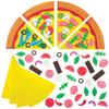 Baker Ross FN043 Pizza Mix & Match Magnet Sets - 8 Pack, Decoration Craft Kits for Kids view 1