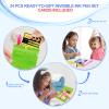 D&N Lifestyle Invisible Ink Pens for Kids, 24-Pack UV Secret Message Pens with Word Search & Maze Cards + Gift Bags, Valentines Day Party Favors & Classroom Gifts, Birthday Activities view 3