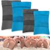 ToysCentral Basics Sand Remover for Beach, Beach Sand Cleaner Soft Wipe Off Mitt,Sand Removal Bag, Powder Pouch Sand Remover Brush, Beach Vacation Camping Essentials (Blue + Gray 4pc Large) view 1