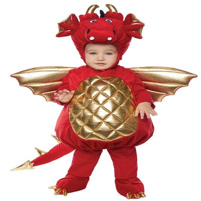 212 Main - Toddler Dragon Costume - Red, XL Size 4-6