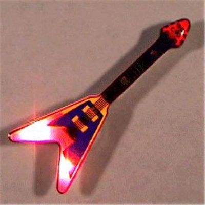 212 Main Flying V Guitar Flashing Body Light Lapel Pins