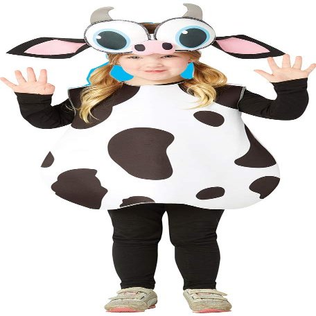 212 Main Toddler Big Eyed Cow Costume - Size 3-4 Multicoloured