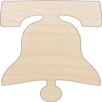 USA Liberty Bell - Laser Cut Out Unfinished Wood Craft Shape 4TH17 20" / 1/4" thick