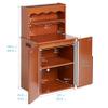 ECR4Kids Play Kitchen Storage Cupboard, Wooden Playset, Dark Walnut view 2