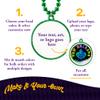 Custom Mardi Gras Bead Necklaces with Medallions - 33 inch, 7mm Round Beads- Pack of 24 Personalized Plastic Bead Necklaces - Many Colors To Choose - Green view 3