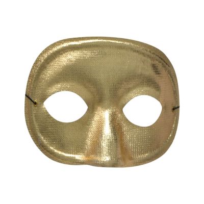 212 Main Half Domino Metallic Gold Mask