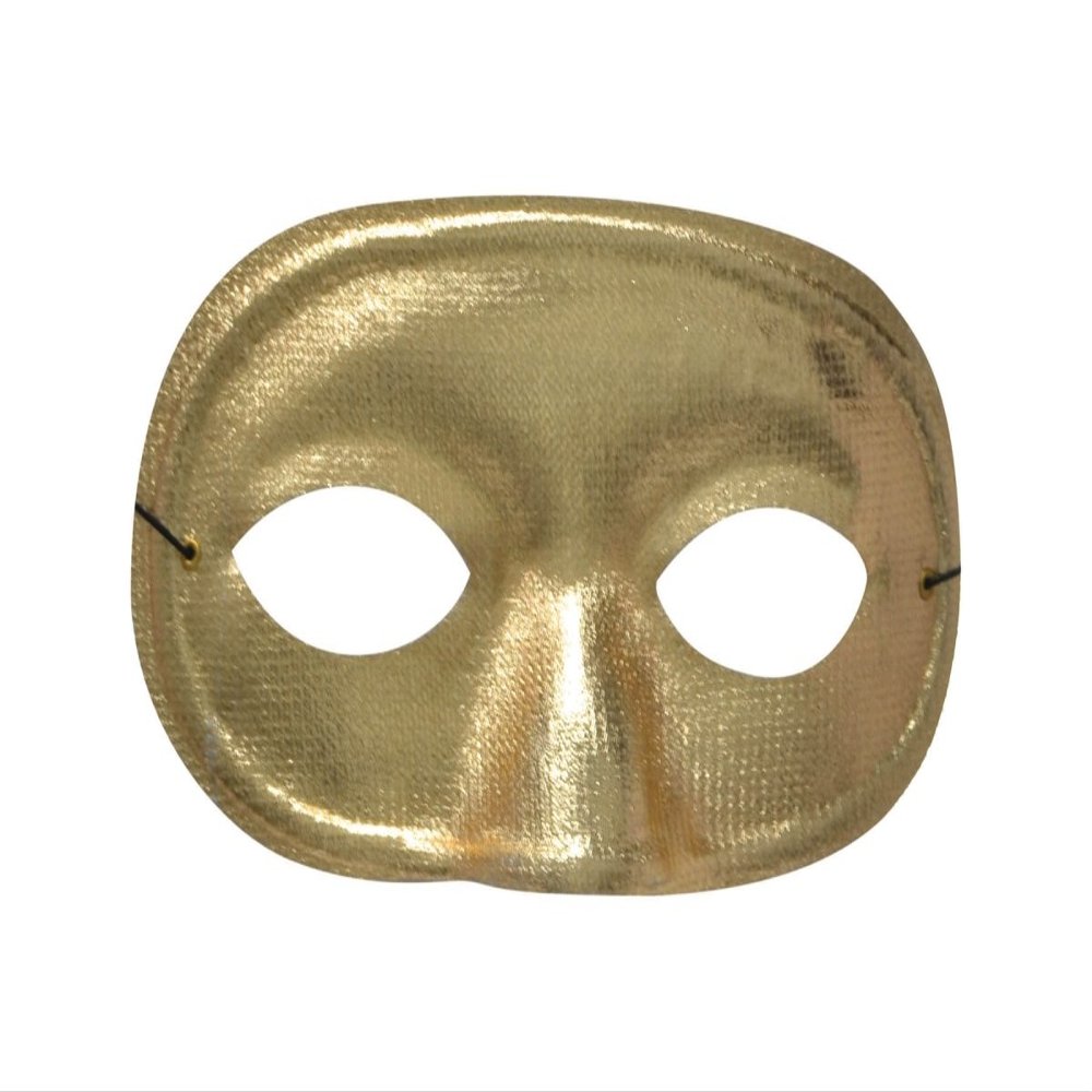 212 Main Half Domino Metallic Gold Mask