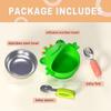 ENERGEVITY Suction Bowls Set for Baby FeedingSilicone Suction Baby Bowl and Food-Grade 304 Stainless Steel Bowl with Fork and Spoon,Dishwasher Safe (Little Frog) view 2