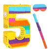 Adecortalk Rainbow Number 5 Pinata for 5th Birthday Party Decorations Fiesta Centerpieces Kids Anniversary Celebrations Birthday Party Supplies (16.1 x 10.6 x 3 Inches) view 1
