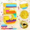 Adecortalk Rainbow Number 5 Pinata for 5th Birthday Party Decorations Fiesta Centerpieces Kids Anniversary Celebrations Birthday Party Supplies (16.1 x 10.6 x 3 Inches) view 2