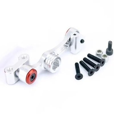 VERBANA for LOSI 5IVE-T 1/5 RC Car CNC Aluminum Alloy Bearing Plate Throttle Servo Arm Kit Replacement for LOSI 5IVE-T for ROFUN-LT 1/5 RC Car Accessories Part (Color : Silver)