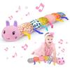 Baby Infant Musical Toy Soft Stuffed Animal Toy with Multi Textures,Rattle,Crinkle,Newborn Baby Toy for 0 3 6 9 12 Months Girls Boy Gift,CaterpillarPink view 1