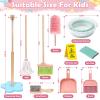 Lonico Wooden Kids Cleaning Toy Set for Toddlers Mop Broom and Dustpan Set, 12 Pcs Detachable Housekeeping Playset with Bucket Duster Brushes Pretend Play Cleaning Toys Gift for Boy Girl Age 3 4 5 6 view 2