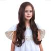 DUDUWIG Kids Mixed Brown Wig Gilrs Long Dark Brown Middle Part Wig Child Long Wavy Curly Wigs Heat Resistant Synthetic Wigs with Cap view 2