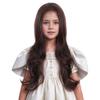 DUDUWIG Kids Mixed Brown Wig Gilrs Long Dark Brown Middle Part Wig Child Long Wavy Curly Wigs Heat Resistant Synthetic Wigs with Cap view 3