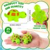 25PCS Mini Rubber Turtle Green Floating Squeaky Sea Turtle Bath Toy, Cute Screaming Sound Rubber Bulk for Bath Shower Swimming Pool Birthday Beach Decor view 2
