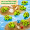 25PCS Mini Rubber Turtle Green Floating Squeaky Sea Turtle Bath Toy, Cute Screaming Sound Rubber Bulk for Bath Shower Swimming Pool Birthday Beach Decor view 4
