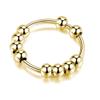 LOVECOM 925 Sterling Silver Anxiety Fidget with Beads Rings for Women Men Non Tarnish 14K Gold Plated Stress Relief Spinner Spinning Ring Releases Rotate Thumb Ring Valentines Jewelry Gifts view 1