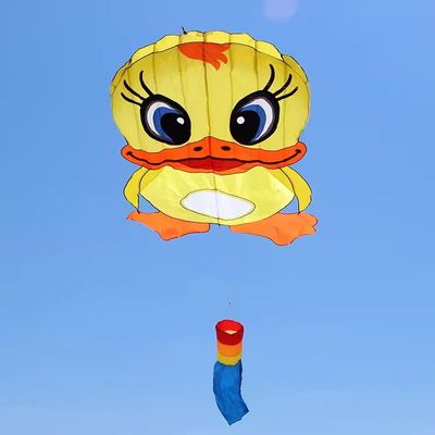 7.2ft Large Kites for Adults,3D Yellow Duck Frameless Soft Umbrella Giant Flying Kites,Easy to Fly with 330Ft Kite String in Beach and Amusement Parks-Ages 12+