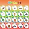 Aizweb Match Game,Memory Game, Summer Camp 40 Pcs Toddler Card Games for Kids Ages 3 4 5 6,Flash Cards for Preschool Kindergarten Learning Activities,Educational Toys Homechool Supplies view 2