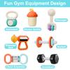 iPlay, iLearn Baby First Gym Rattle Set, Infant Dumbbell Weights Teething Rattles 3-6-12 Month, Newborn Workout Sensory Stroller Toy, Babies Birthday Shower Gift 5 7 8 9 10 Month Toddler Boy Girl-7PCS view 4