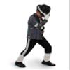 Nodkim Disco Costume Kids 80s Sequin Pop King Dance Star Halloween Party Cosplay Outfit for Boys-S view 1