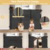 Reinforced 42" Extra Tall Pet Gate 55" Wide Retractable Baby Gate with Support Rods - Retractable Dog Gate Indoor/Outdoor Retractable Gate, Bottom Anti-Escape Tall Dog Gates for Doorways, Black view 2
