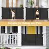 Reinforced 42" Extra Tall Pet Gate 55" Wide Retractable Baby Gate with Support Rods - Retractable Dog Gate Indoor/Outdoor Retractable Gate, Bottom Anti-Escape Tall Dog Gates for Doorways, Black view 4