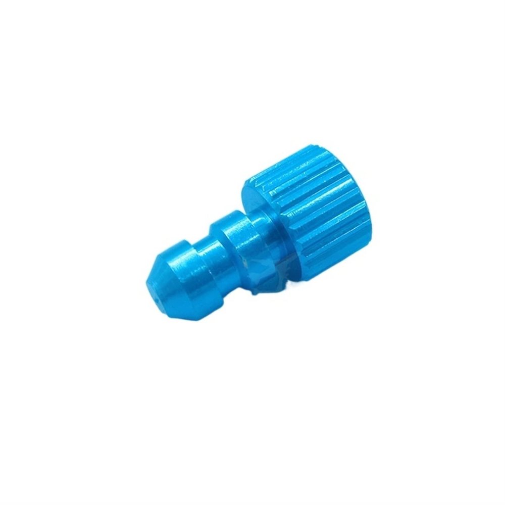 1 Pcs Aluminum Alloy Gas Fuel Tube Plug - Colorful Point Line Design for 3mm Inner Diameter RC Boat and Car Fuel Lines (Size : Blue)
