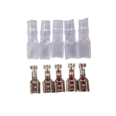 DingMotuo Thickened High Current 6.3 Plug Spring Sheath - 0.5 Copper Thickened Cold-Pressed Terminal for 895/997 Motor (Size : Insert Spring+Sheath)