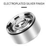 DashRC 1.9 Beadlock Wheel Rims, Retro Vintage Design Wheel Hub for TRX4 F105 SCX10 Gen8 LC70 1/10 RC Crawler, Aluminum Alloy Plating, Electroplate Silver, 4 PCS view 3
