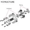 DashRC 1.9 Beadlock Wheel Rims, Retro Vintage Design Wheel Hub for TRX4 F105 SCX10 Gen8 LC70 1/10 RC Crawler, Aluminum Alloy Plating, Electroplate Silver, 4 PCS view 4