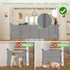 Reinforced 120" Extra Wide Retractable Baby Gate with Support Rods  Prevent Crawling Under, 10 Foot Extra Long Dog Gate Large Baby Gate for Large Openings, Mesh Gate Retractable Pet Gate, Gray view 2