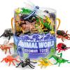 60 Piece Mini Insect Toys with Gift Box, Plastic Bug Figure for Kids, Fake Bug Theme Party Decoration, School Project Sensory Bins, Classroom Reward, Halloween Goody Bag Filler Gift, Cupcake Topper view 1