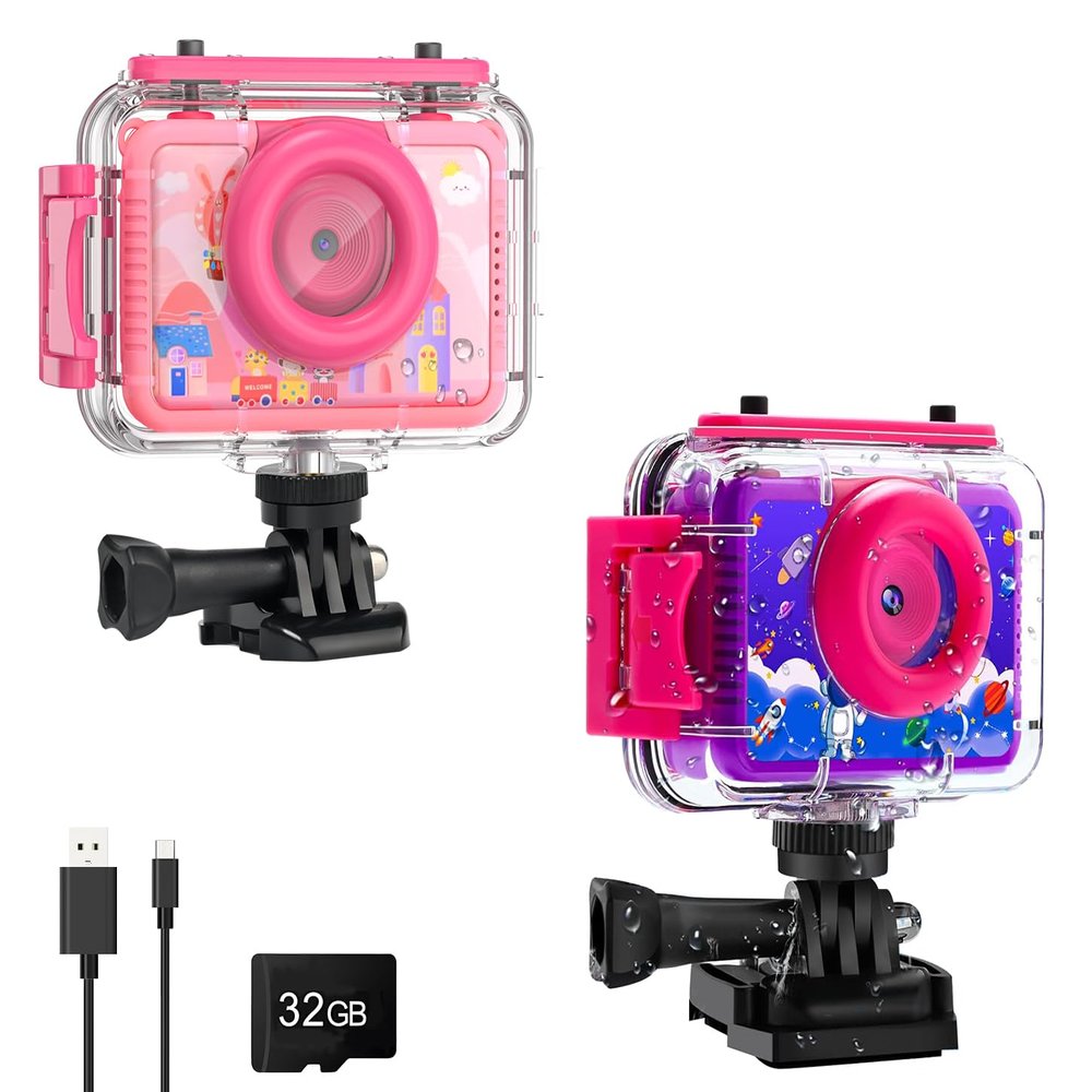 GKTZ Kids Waterproof Camera Pool Toys for Kids Age 4 5 6 7 8 10