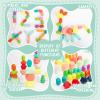 48 PCS Wooden Sorting Stacking Rocks Stones,Sensory Toddler Toys Learning Montessori STEM Toys, Building Blocks Game for Kids 3-6 Years Boy and Girl Birthday Gifts for Kids view 3
