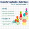 48 PCS Wooden Sorting Stacking Rocks Stones,Sensory Toddler Toys Learning Montessori STEM Toys, Building Blocks Game for Kids 3-6 Years Boy and Girl Birthday Gifts for Kids view 4