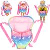Doll Accessories Baby Doll Carrier Toys Baby Dolls Backpack for 12-18 Inch American OG Doll (Rainbow) view 3