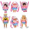 Doll Accessories Baby Doll Carrier Toys Baby Dolls Backpack for 12-18 Inch American OG Doll (Rainbow) view 4