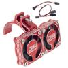 DKKY RC Motor Cooling Fan Heatsink 47-51mm Adjustable 15000 RPM for 1/5 1/8 ARRMA Infraction, Felony, Limitless and Axial 1717 4985 Motor, Red view 1