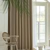 Daesar Window Curtains 2 Panels Set, Polyester Rod Pocket Darkening Curtains 52" W x 63" H Drapes Solid Color Jacquard Wheat Pattern Beige Coffee Blackout Curtains for Bedroom Living Room view 1