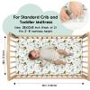 Yoofoss Baby Crib Sheets for Boys Girls, Fitted Crib Sheet 2 Pack for Standard Crib and Toddler Mattress, Super Soft Microfiber Baby Sheet 28x52x8in Green + Giraffe view 2