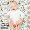 Yoofoss Baby Crib Sheets for Boys Girls, Fitted Crib Sheet 2 Pack for Standard Crib and Toddler Mattress, Super Soft Microfiber Baby Sheet 28x52x8in Green + Giraffe view 4