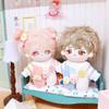 niannyyhouse 10cm~15cm 20cm Plush Doll Clothes Onesie Colorblocking Crawling Suit Doll Dress Up (Blue 10cm~15cm) view 4