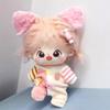 niannyyhouse 10cm~15cm 20cm Plush Doll Clothes Onesie Colorblocking Crawling Suit Doll Dress Up (Pink 20cm) view 2
