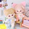niannyyhouse 10cm~15cm 20cm Plush Doll Clothes Onesie Colorblocking Crawling Suit Doll Dress Up (Pink 20cm) view 3