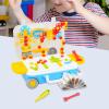 EHJRE Electric Drill Toy Engineering Building Kits Kids Nut and Bolts Toy Mosaic Drill Set for Focus, Without Power Drill view 2