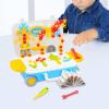 EHJRE Electric Drill Toy Engineering Building Kits Kids Nut and Bolts Toy Mosaic Drill Set for Focus, Without Power Drill view 4