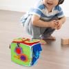 EHJRE Buckle Cube Montessori Travel Toy, Fine Motor Skills Activity Cube, Busy Board, Zip Snap Button Buckle Tie Toy for Kids view 3
