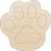 Animal Paw Print - Laser Cut Out Unfinished Wood Craft Shape ANML51 20" / 1/8" thick view 1